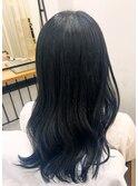 韓国ヘアー×ブルーブラック