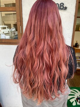 ヘアーゾーン ハチマルハチ 登戸駅前店(Hair Zone 808) 暖色系のピンクアッシュカラー