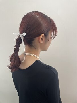 ヘアーアンドメイクアップモパ タイト編み下ろし