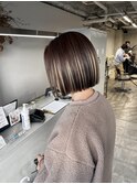 エンドカラー　裾カラー　グラデーションカラー切りっぱなしボブ