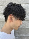 刈り上げショートマッシュ波巻きツイストスパイラルパーマ