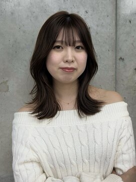 ビューブルー 亀戸錦糸町(VIEW BLUE) 美髪カールシアーカラーピンクブラウンエアリーロングセミディ