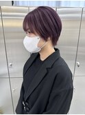 【韓国】ショートカット×バイオレットカラー