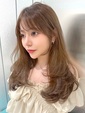 ロール 博多(Role) ミディアムヘア/ブリーチなしダブルカラー/韓国ヘア