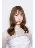 レイヤーカット 韓国 くびれ巻き フォワード巻き