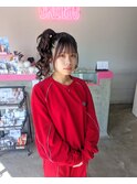 ダンスイベントヘアセット