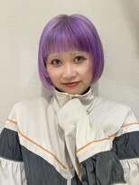 ポイントファイブバイソレイユ 藤沢店(.5 by SOLEIL)&nbsp;ボブぱっつん前髪レイヤーカットバイオレットカラーブリーチあり