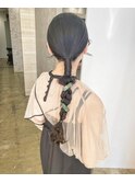 編みおろしタイトアレンジ