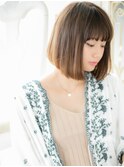mod's姪浜/美髪前下がり切りっぱなしワンカールぱっつんボブi