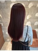 ブリーチ無しダブルカラー ピンクブラウン