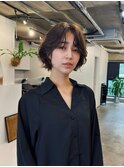 ショートボブ/ミニボブ/ニュアンスパーマ/顔周りカット/20代30代