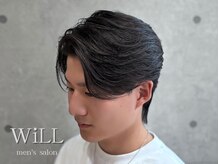 メンズセンターパート