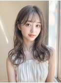 着物ヘア/ダークアッシュ/ミディアムレイヤーカット/水戸