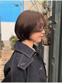 前髪長めコンパクトショートボブ白金目黒