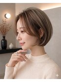 【白髪染めを使わない】派手にならないミルクティーベージュ!