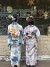 ※電話予約のみ。レンタル浴衣の着付けととヘアアレンジ
