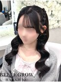 編み上げハーフツイン ヘアセット/ヘアアレンジ/ヘアメイク