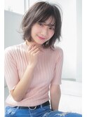 【knot】グレージュひし形シルエット　ショート