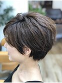 女っぽショートアッシュブラウン