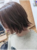 インナーボブ×ピンク