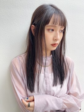 ジゼル(GiseL) オン眉ストレート♪/髪質改善/イルミナカラーチョコレートカラー