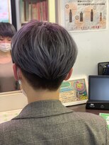 フレンズ 環状通東店(friend's) ブルーカラーの刈り上げショートマッシュ 12