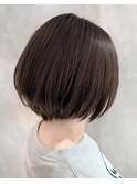 【本町】丸みショートカット グレージュ