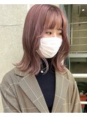 暖色カラー/ラベンダーピンク/ケアブリーチ/ピンクベージュ