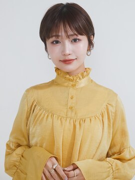 オンク 新宿(onk) 黒髪/グレーベージュ/レイヤーロング/前髪パーマ[新宿駅]