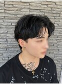 波巻きパーマ韓国マッシュ韓国ウルフ韓国男子メンズカット