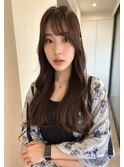 ベージュグレー黒髪レイヤーくびれヘア小顔10代20代30代40代