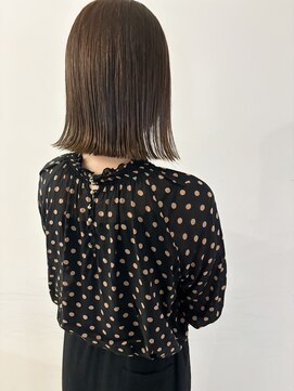 エンドリンク(endlink) 透明感カーキグレージュボブ