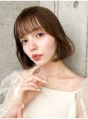 イメチェン外ハネボブ美髪ワイドバングレイヤーショート/立川