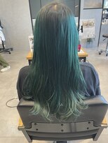 アチーブリス(achieve Liss)&nbsp;グリーンカラーミントアッシュカラーゆるふわみなみウェーブ