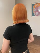 サラ 天神大名店(SARA) 【ボブスタイル】オレンジカラー