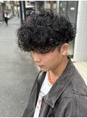 #ベリーショート#ダークアッシュ#ニュアンスパーマ#韓国マッシュ