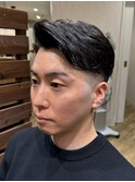 ビジネスバーバーサイドパートツーブロックスキンフェード