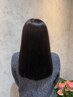 【痛みの少ないストレート】カット＋ストレート＋トリートメント＋頭浸浴