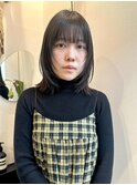 薬院 ボブ 顔まわりレイヤーカット ブリーチなしカラー