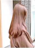 Say.ロングレイヤーホワイトグレージュミニウルフお団子ヘア