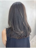 ロング顔周りレイヤー美髪くびれミディ_ba392823
