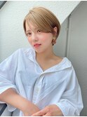 前髪長め大人小顔ショート30代40代50代　藤沢