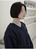 ワンレンのミニボブ