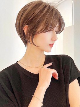 セイドット リー(Say. Ree) Say.丸みショートレイヤーミルクティーベージュシルキーベージュ