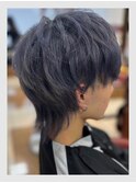 メンズ おしゃれな大人のシルバーグレー ウルフショート