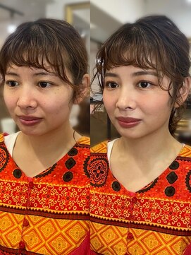 キュア(CURE) フルメイクヘアセットビフォーアフター