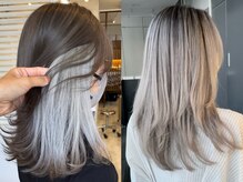 守谷 インナーカラー バレイヤージュ ダブルカラー ブリーチ