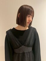 Folk Lore【フォークロア】己斐店 酸性ストレート＋ダークラベンダーアッシュで少しモードなボブ