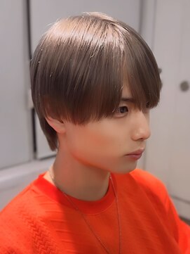 オーシャントーキョー 渋谷神南(OCEAN TOKYO) マットグレージュラウンドマッシュメンズブリーチヘアカラー