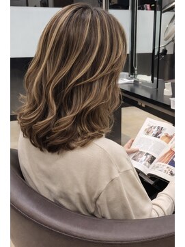 ルノン イオンモール佐久平店 ロング×ハイライト×髪質改善トリートメント